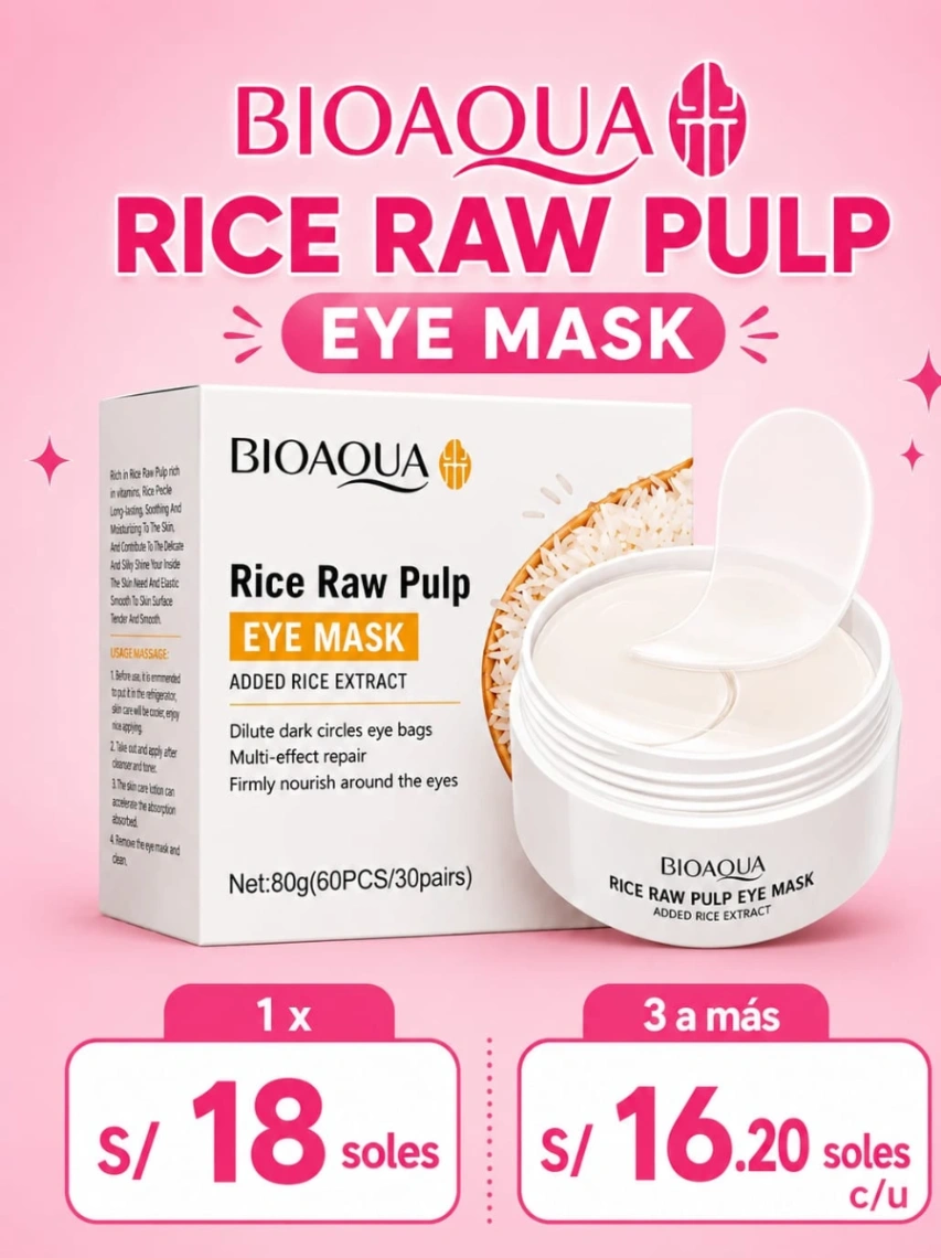 Bioaqua Rice Raw Pulp Eye Mask