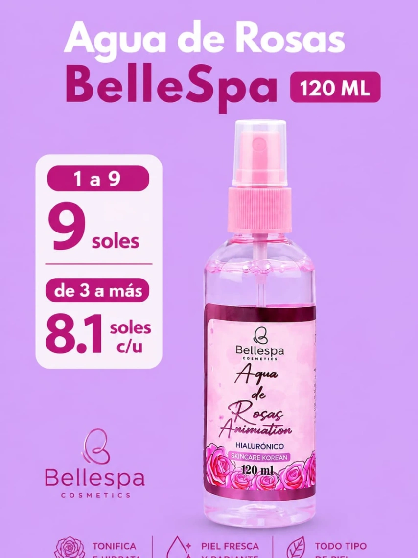 Agua de rosas Bellespa