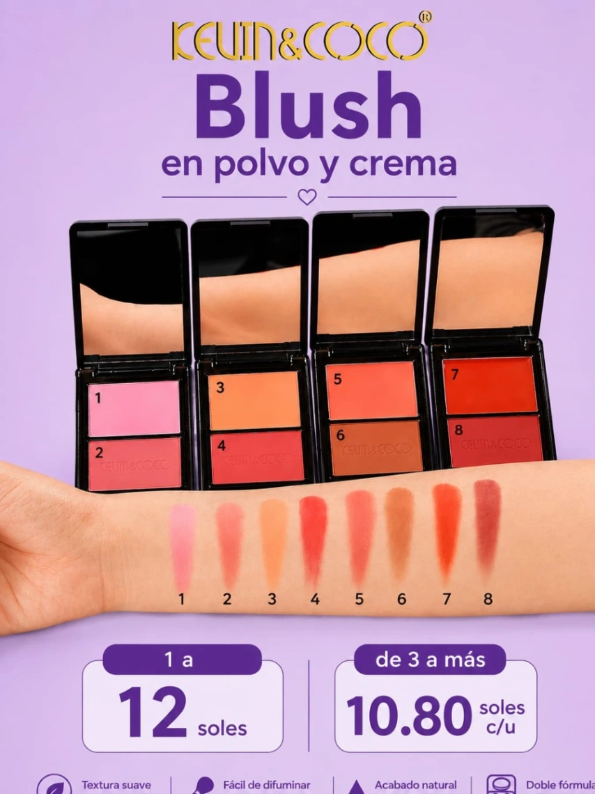Blush polvos y crema  