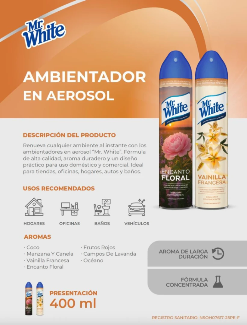 Ambientador en Aerosol